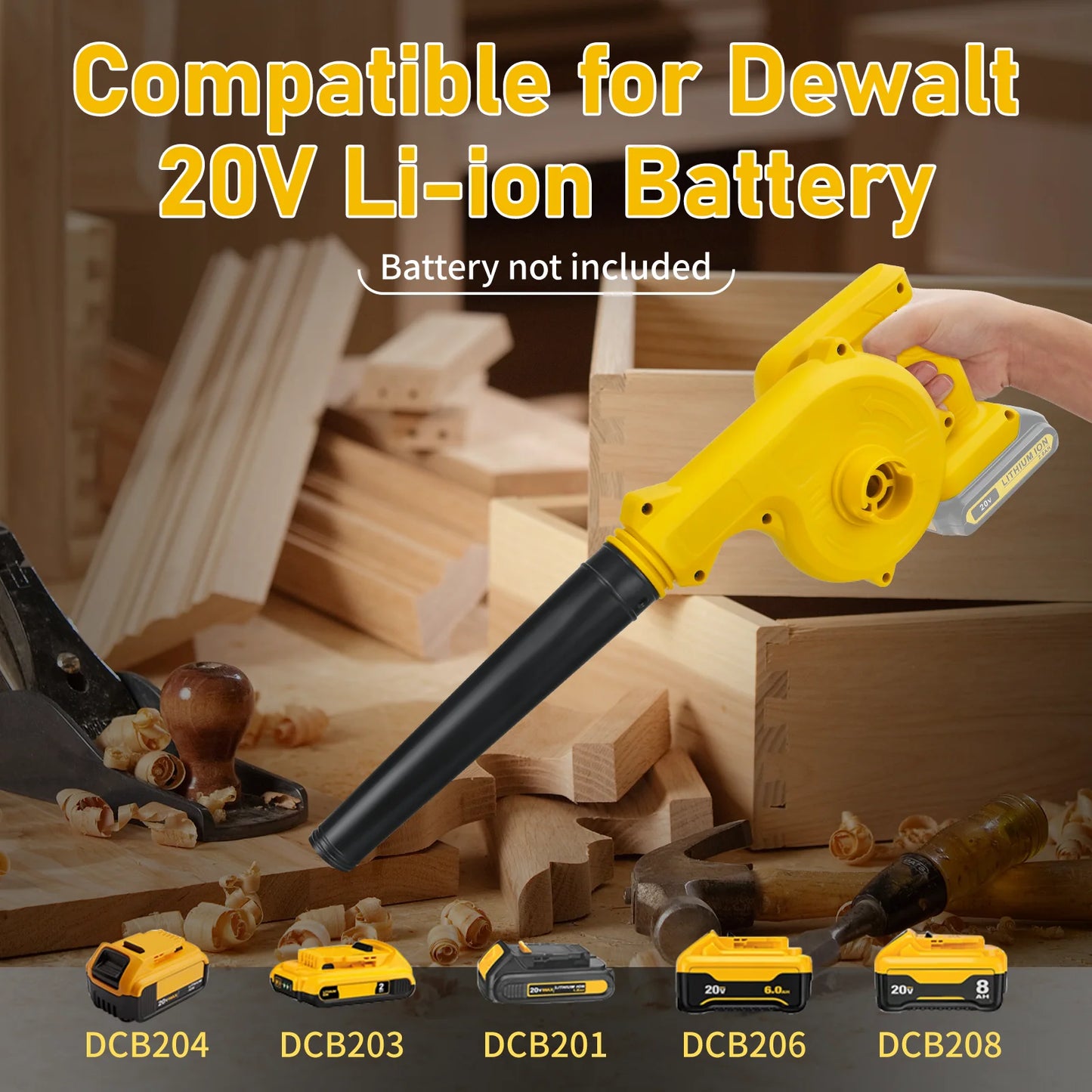 Cordless Leaf Blower for Dewalt 20V Battery Electric Jobsite