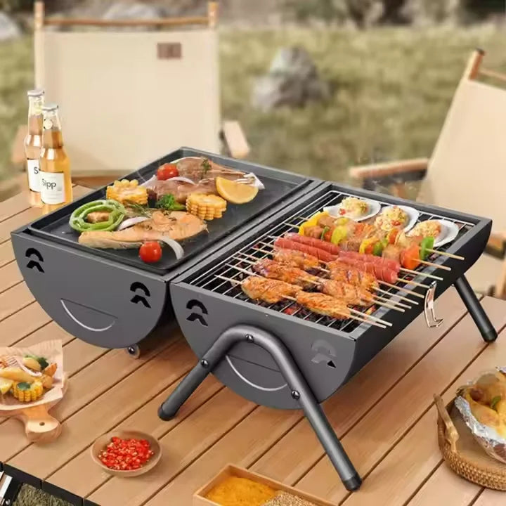 Folding Barbecue Camping Chimney Stainless Steel