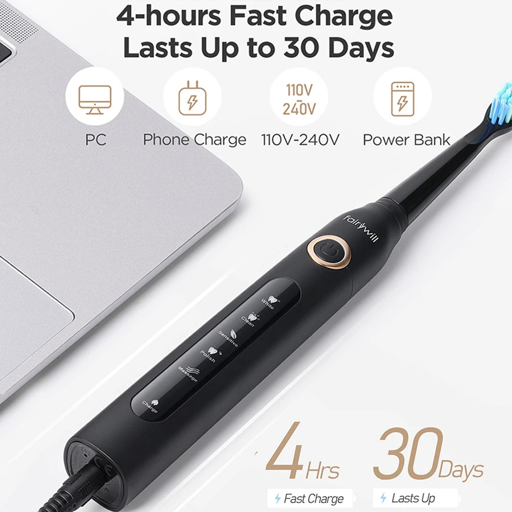 Fairywill Water Flossers Oral Irrigator Rechargeable Portable Dental 3 Modes