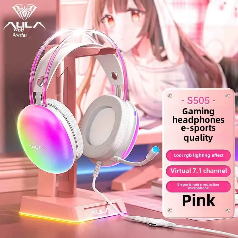AULA S505 Gaming Headset Esports Headphones Computer RGB