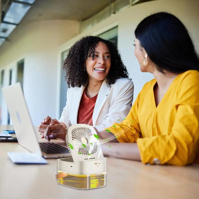 Mini Spray Water Mist Fan Table Misting Water Fan