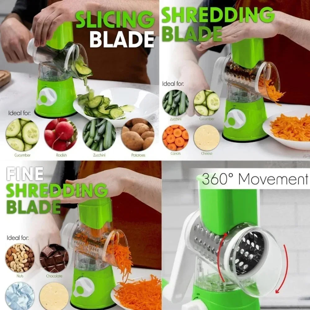 Rotary Vegetable Cutter Kitchen Shredder with Handle