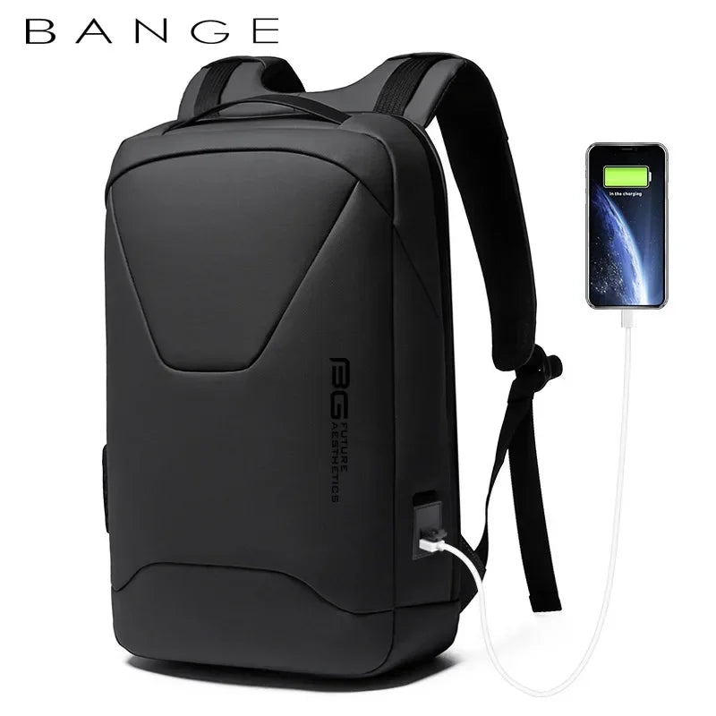 BANGE New Men Anti Theft Waterproof Laptop Backpack