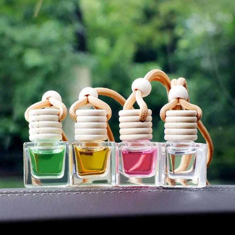 Hanging Car Diffusers With Rope Wood Lid Aroma