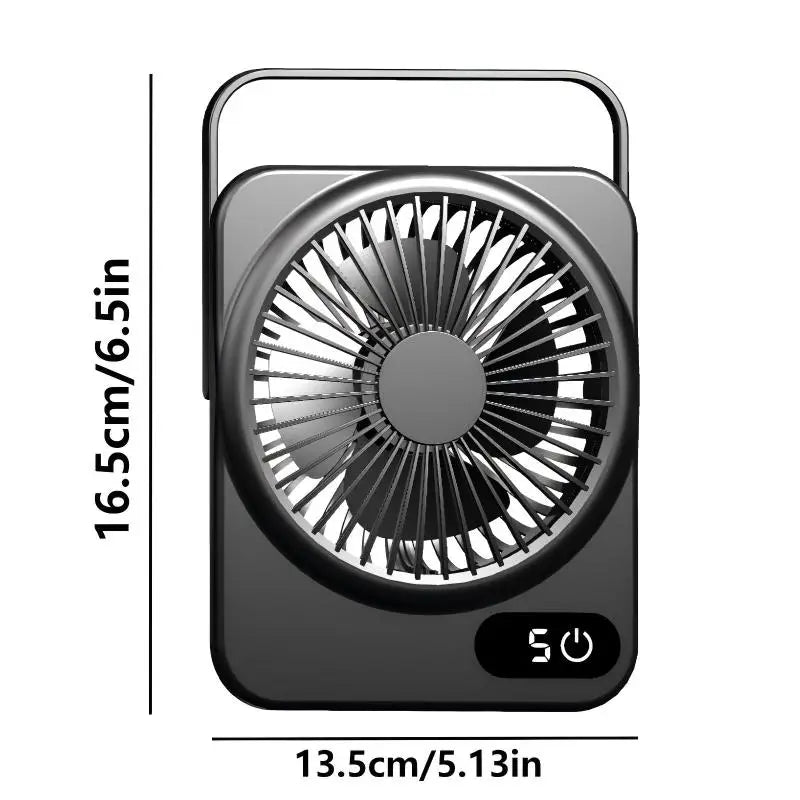 Desk Fan Portable USB Rechargeable Fan 180° Tilt Folding Personal Fan