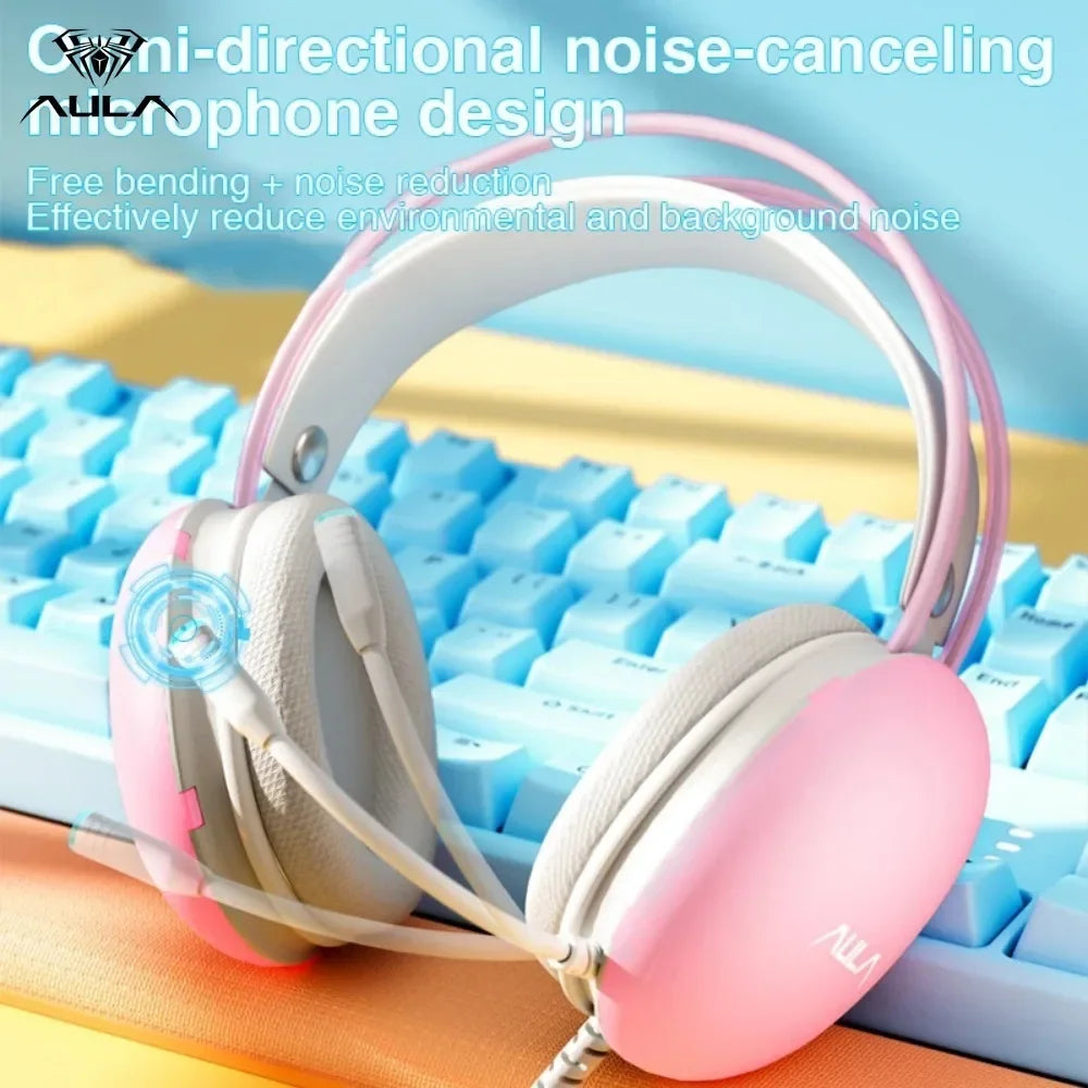 AULA S505 Gaming Headset Esports Headphones Computer RGB