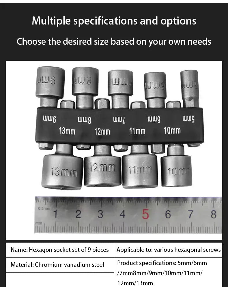 9/14 Piece Hexagonal Socket Wrench