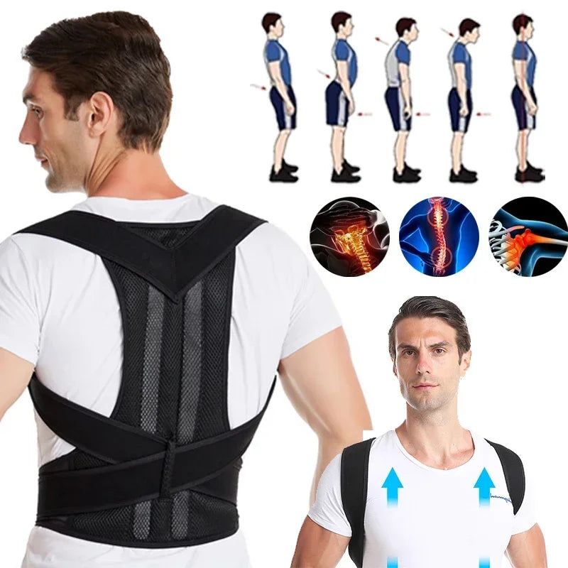 Back Support Posture Corrector Belt Adjustable Shoulder
