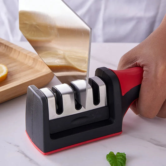 Kitchen 3-Segment Knife Sharpener Household Multi-Functional