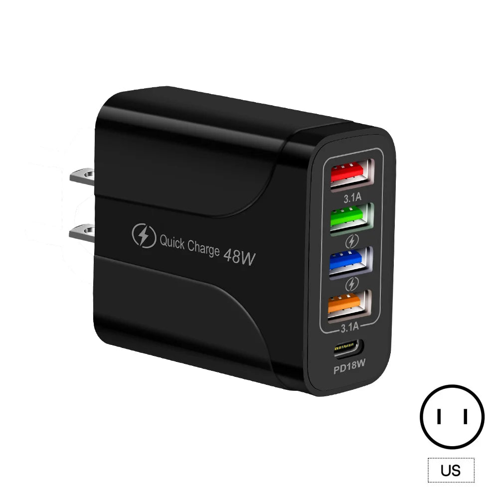 OLAF 48W USB Fast Charger 4-Port Charger Adapter