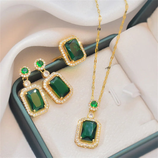 Classic Women's Three-piece Jewelry Set Statement