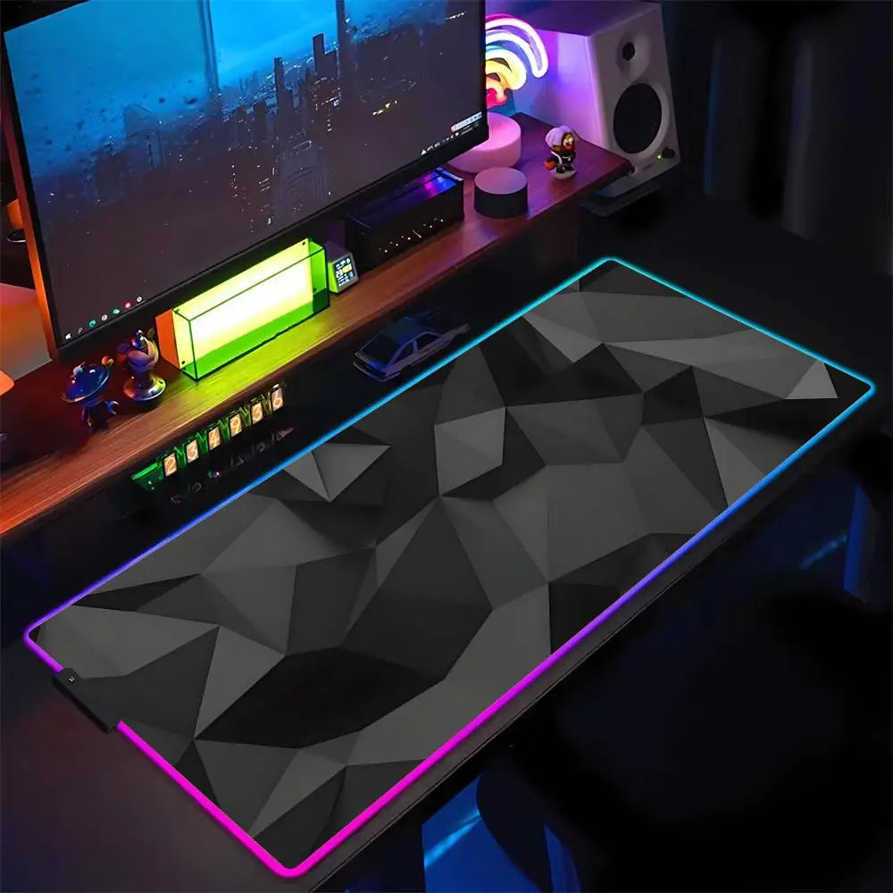 Large RGB Mouse Pad Diamond grid Gaming MousePad Gamer A