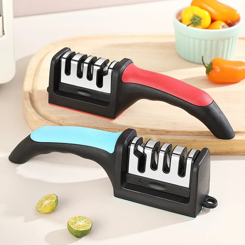 Kitchen 3-Segment Knife Sharpener Household Multi-Functional