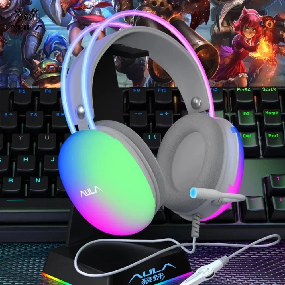 AULA S505 Gaming Headset Esports Headphones Computer RGB