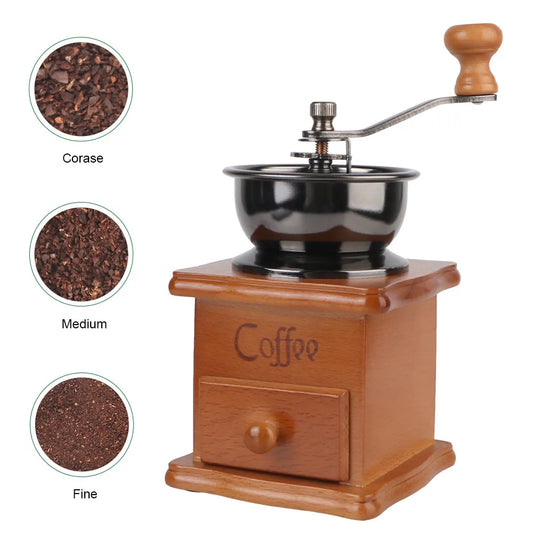 Wooden Mini Retro Style Manual Coffee Bean Grinder