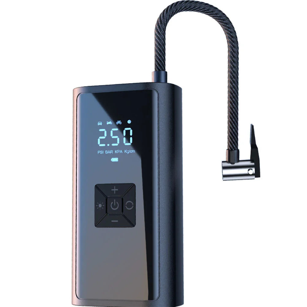 Car Inflator Pump with LED Light Bicycle Air Compressor