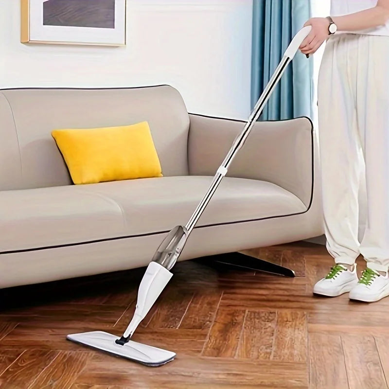 New Spray Mop Broom Set with Reusable Microfiber Pads Rotating D