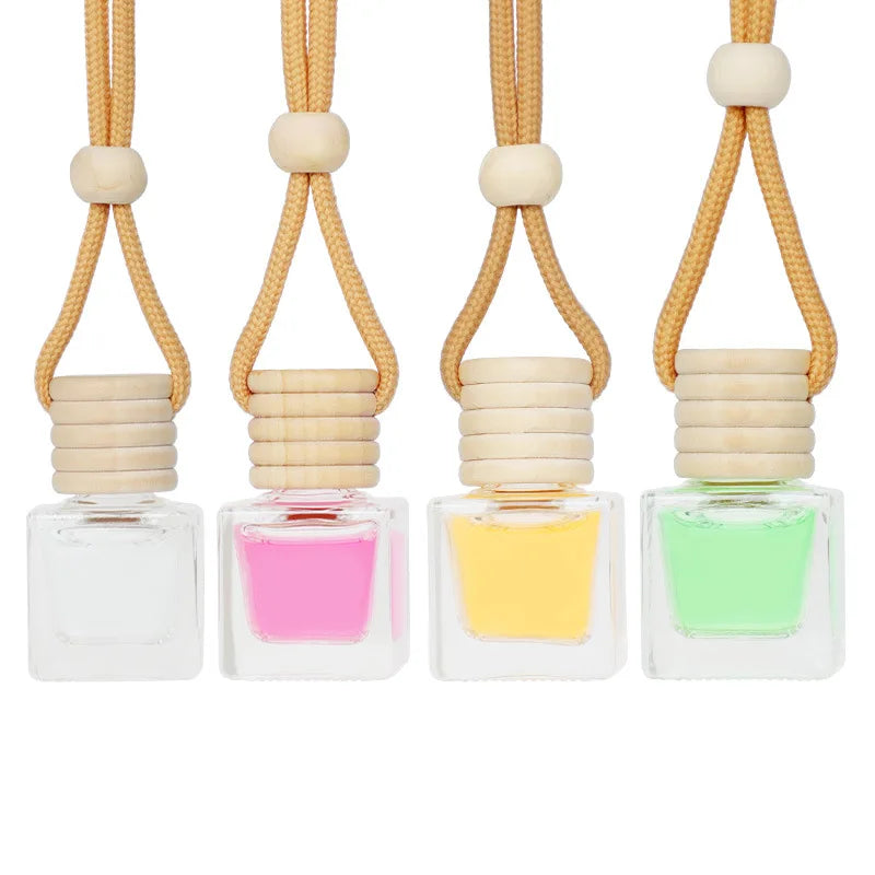 Hanging Car Diffusers With Rope Wood Lid Aroma