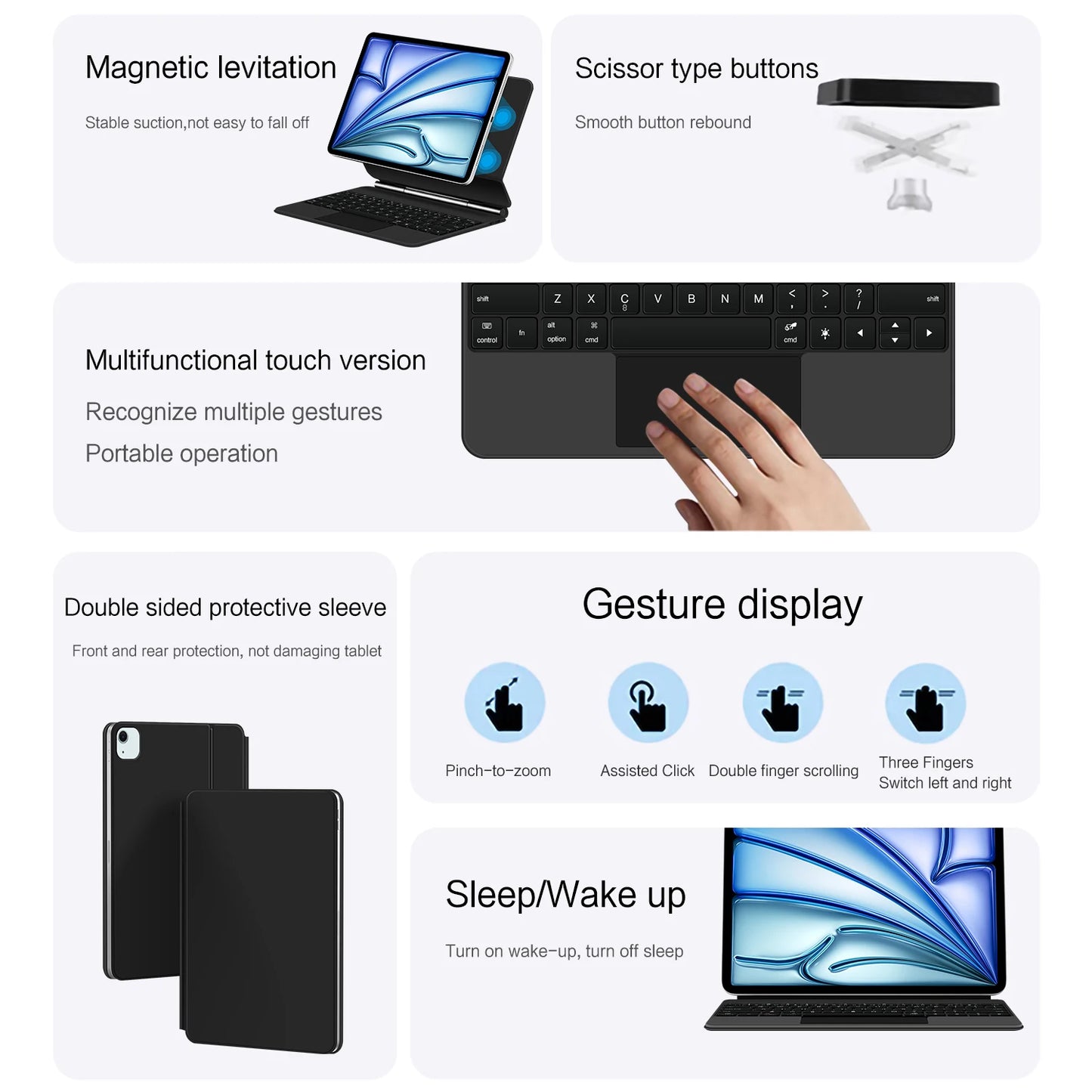 Magnetic Magic Keyboard For iPad