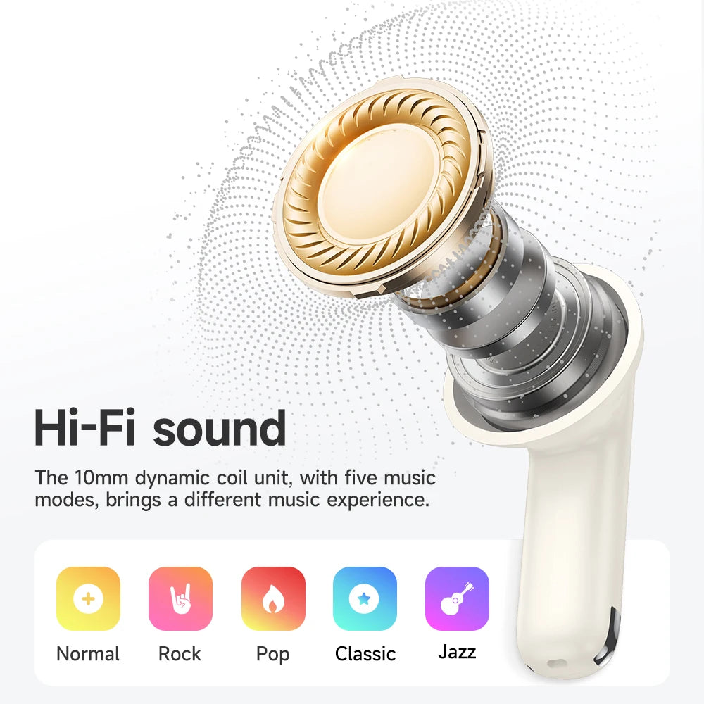 HOCO Wireless ANC+ENC Noise Reduction Earphone Smart Touch Screen