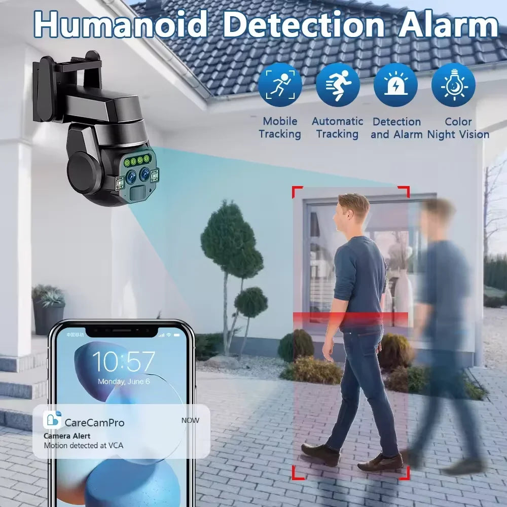 Carecam 8MP 4K 10X Zoom HD Video Surveillance Camera