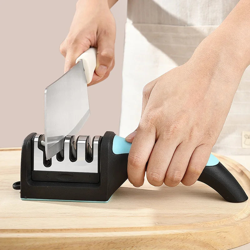 Kitchen 3-Segment Knife Sharpener Household Multi-Functional