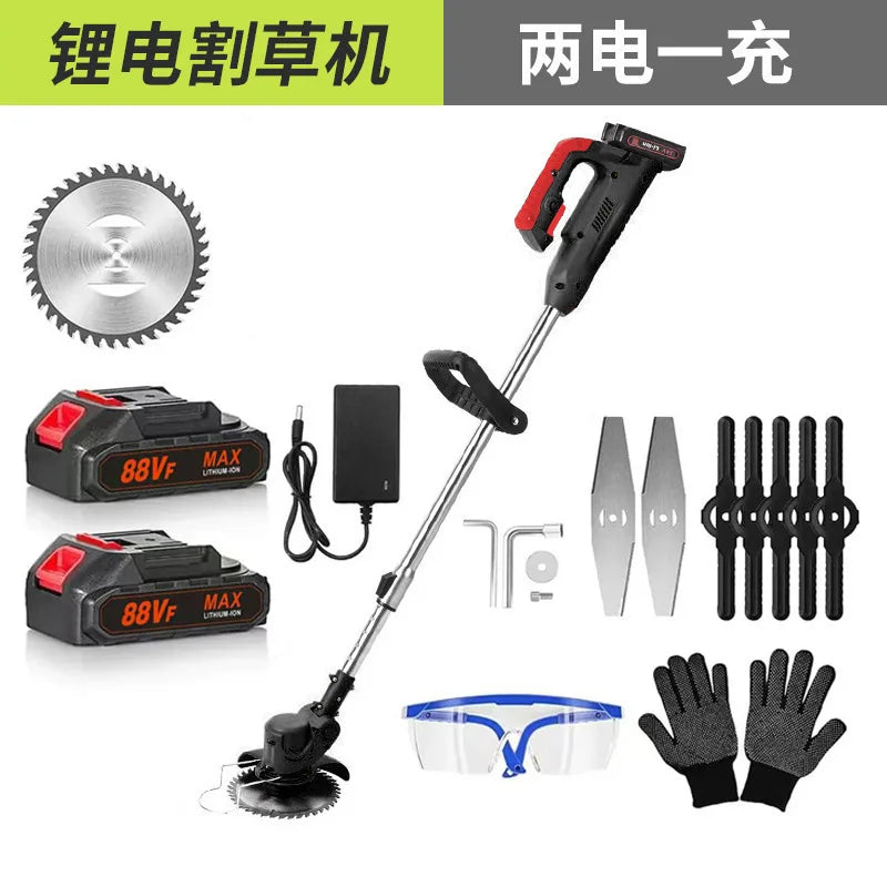 Lithium battery lawn mower household small lawn mower