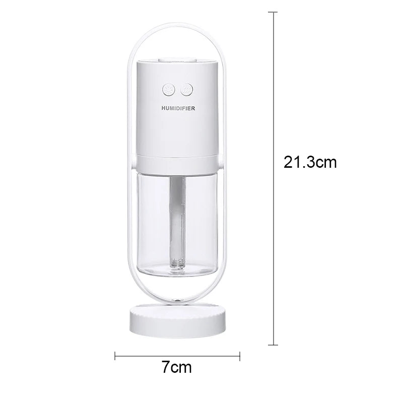 Portable Mini Tabletop Air Humidifier 200ml Oil Diffuser 500mah Led Color