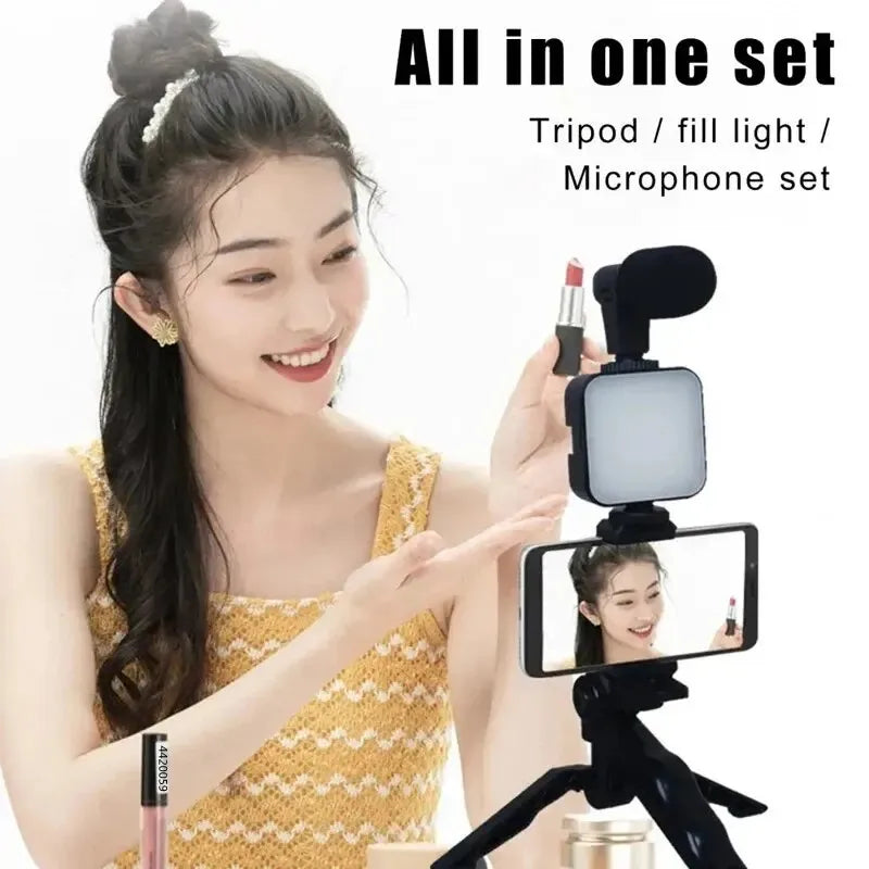 Smartphone Vlogging Kit With Tripod Phone Holder