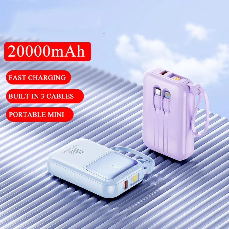 Power Bank 20000mAh Charger Mini Powerbank for iPhone