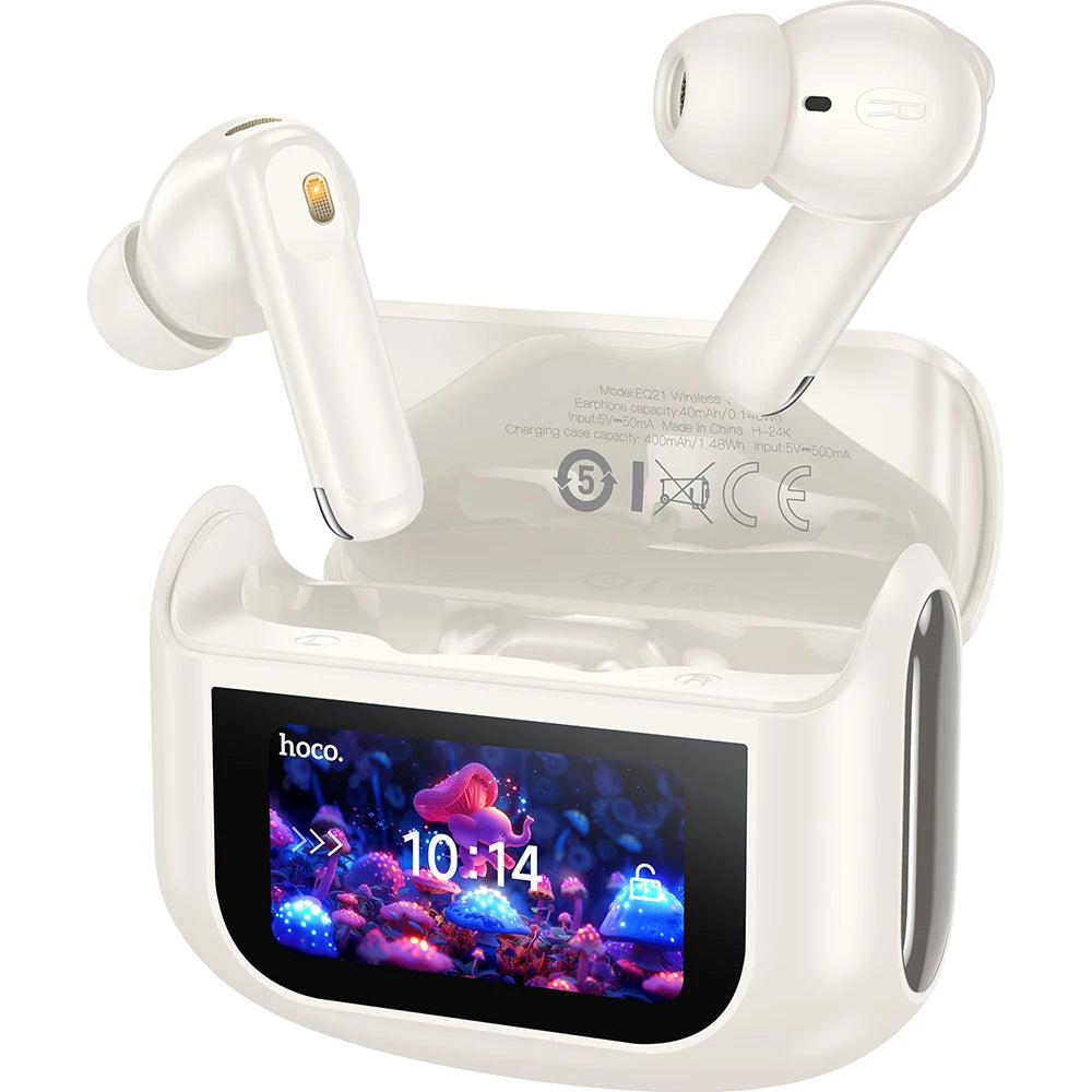 HOCO Wireless ANC+ENC Noise Reduction Earphone Smart Touch Screen