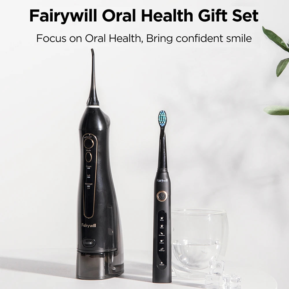 Fairywill Water Flossers Oral Irrigator Rechargeable Portable Dental 3 Modes