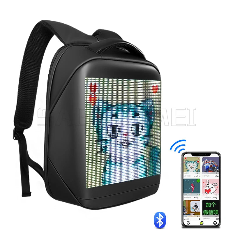 Motorcycle Bags Smart Led Pixel APP Display Screen