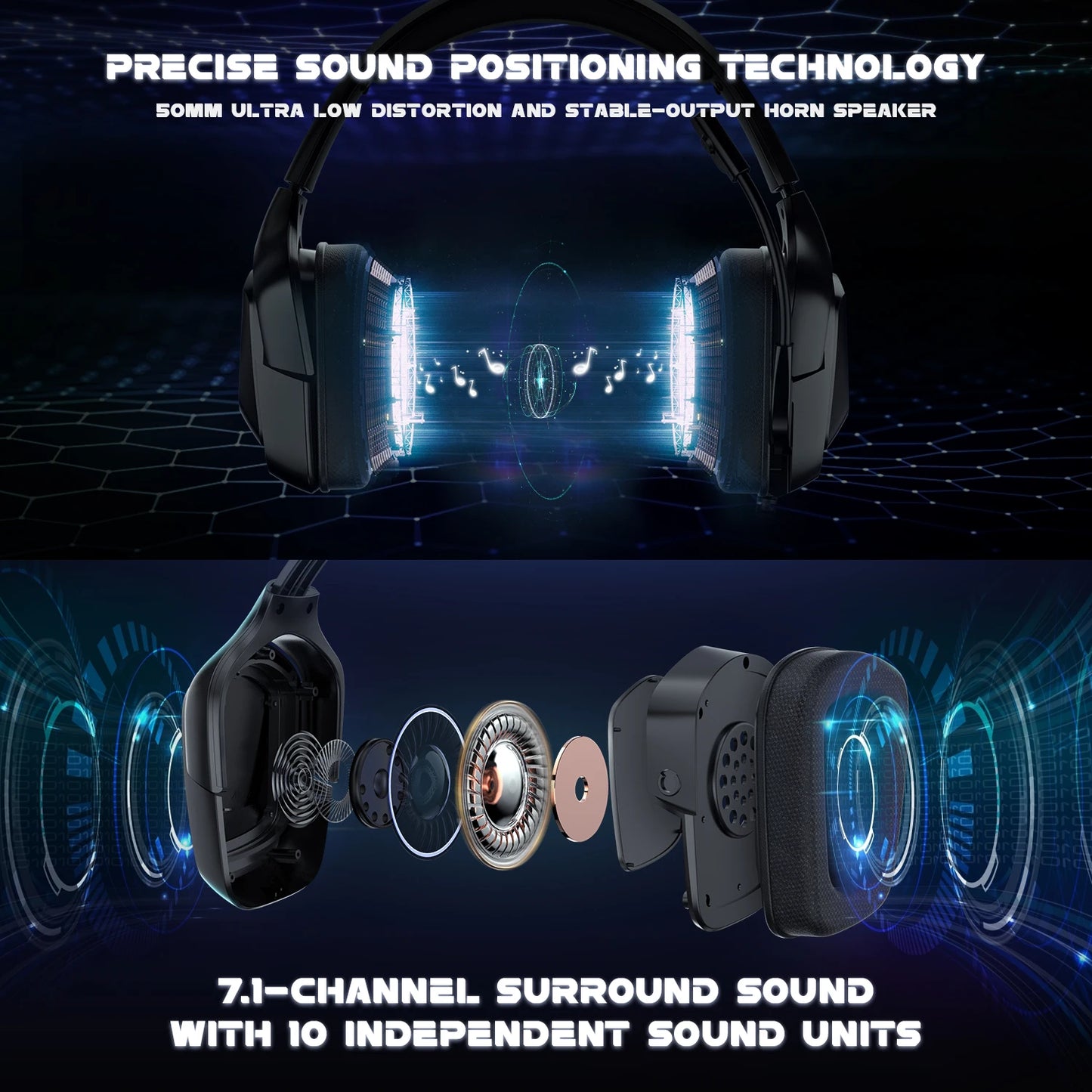 Onikuma K20 RGB Gaming Headset Mobile headphones