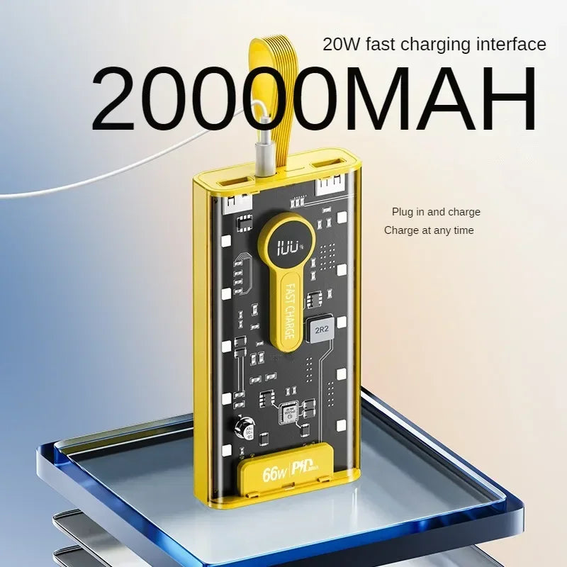 BCAK  Large Capacity Power Bank 20000mAh  66W Super Bidirectional