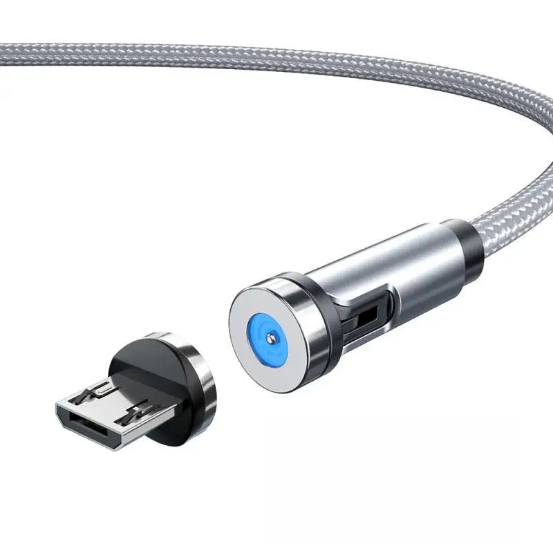540 Rotate Magnetic Micro USB Type C Mobile phone cable