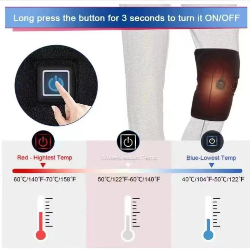 Electric Heating Knee Massage Tool with Adjustable Temperature,