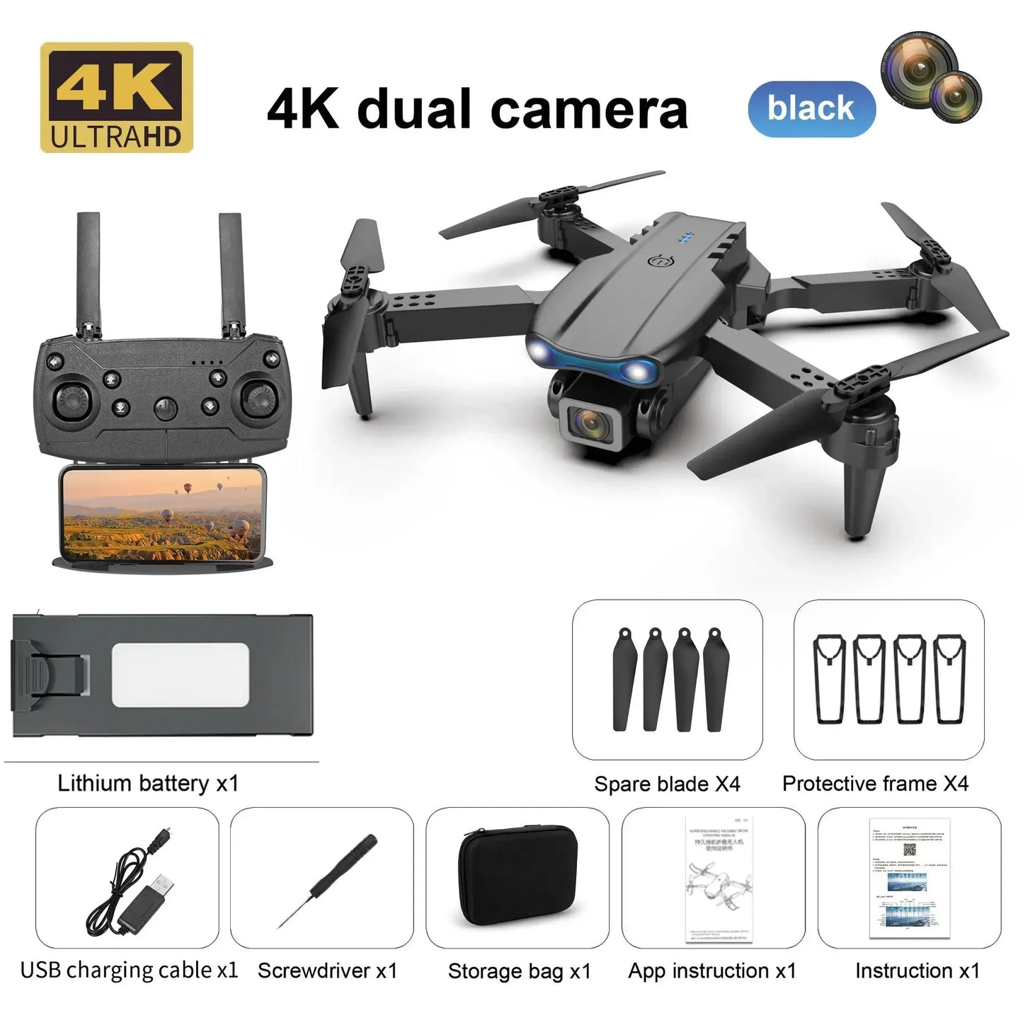 Professional Mini Drone E99 HD 4k Camera Foldable WIFI