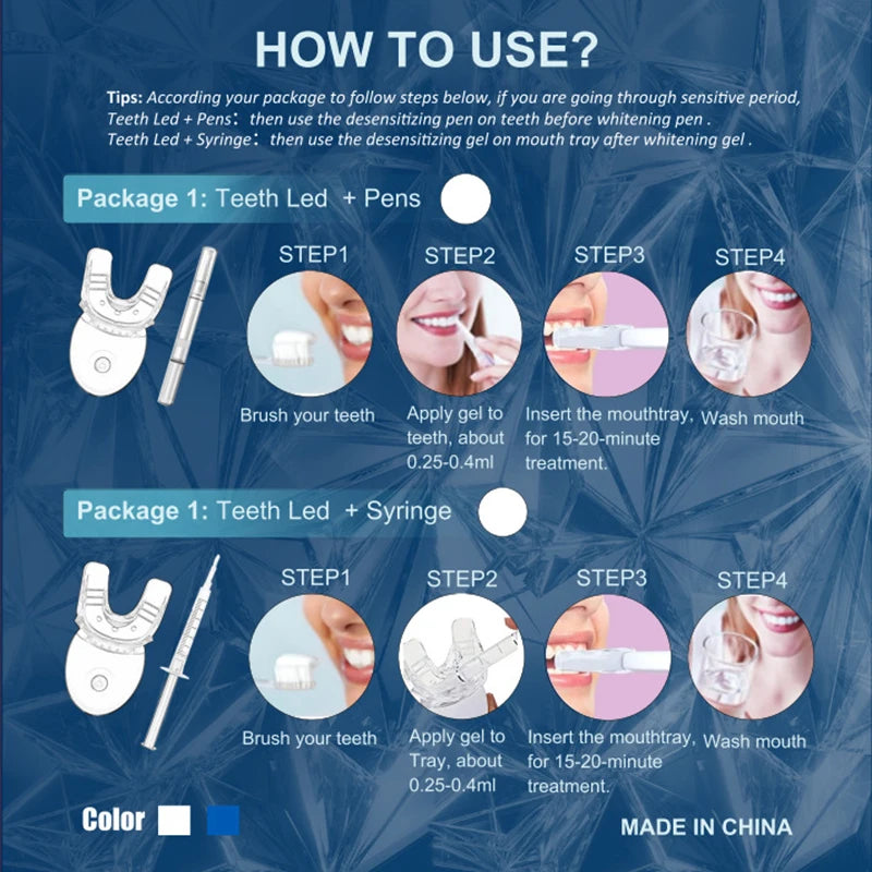 Teeth Light LED Blue Light Whitening Kit