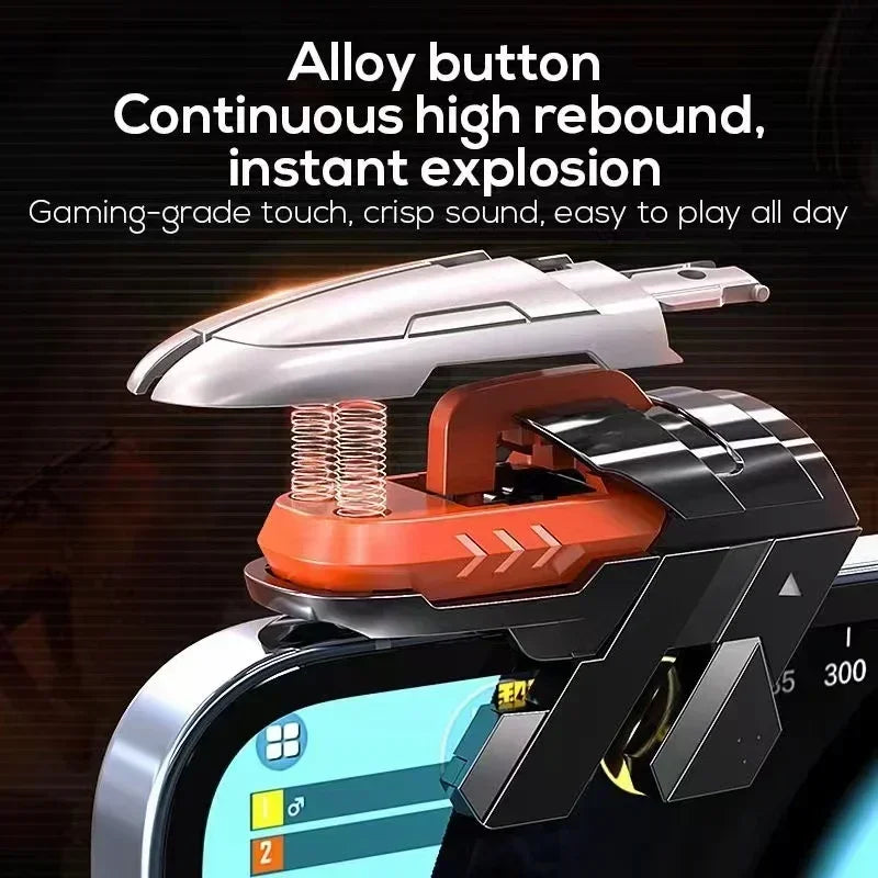 6 Finger Mobile Phone ABS Game Trigger AK06 for PUBG