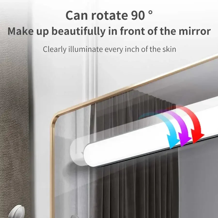 Magnetic Touch Night Light LED Mirror Front Makeup