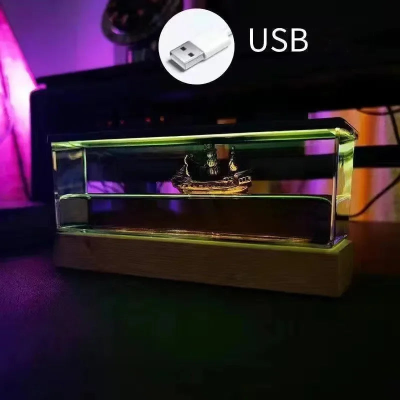 Float Titanic Ship Fluid Liquid Drift Bottle Black Pearl