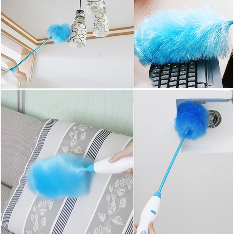 Electric Spin Feather Duste Adjustable Dust Cleaner