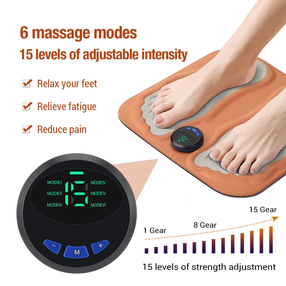 3D Smart Foot Massage Pad Feet Massager 6 Modes 15