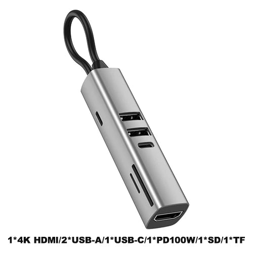 Tebe 7 IN 1 USB-C Hub for Macbook Dell Type-c to 4K 30HZ