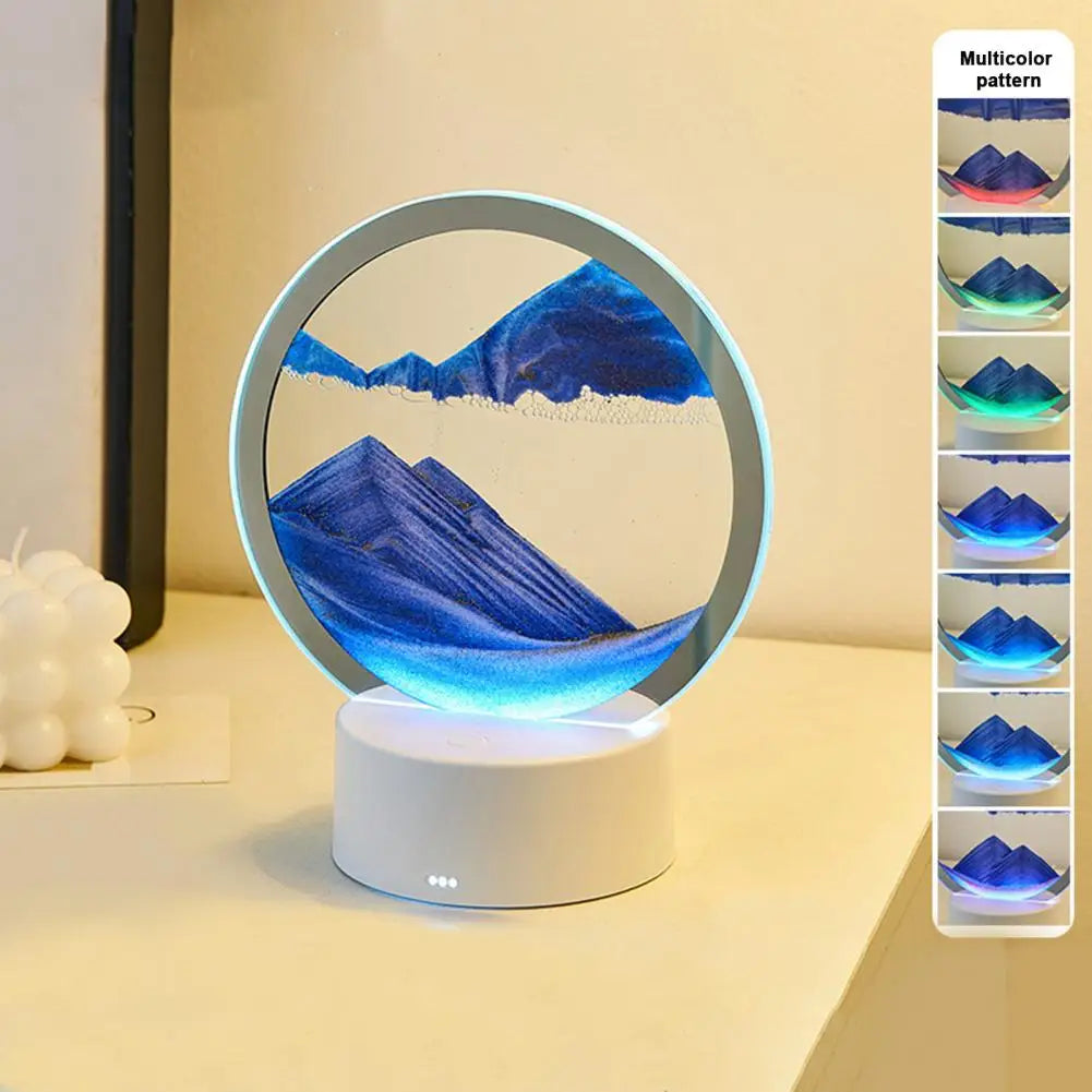 3d Sand Art Lamp Artistic Hourglass Decor