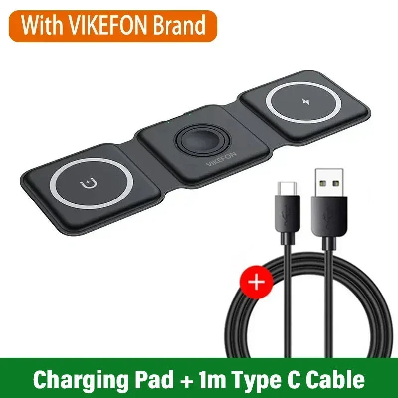 3 in 1 Magnetic Wireless Charger Dock Stand