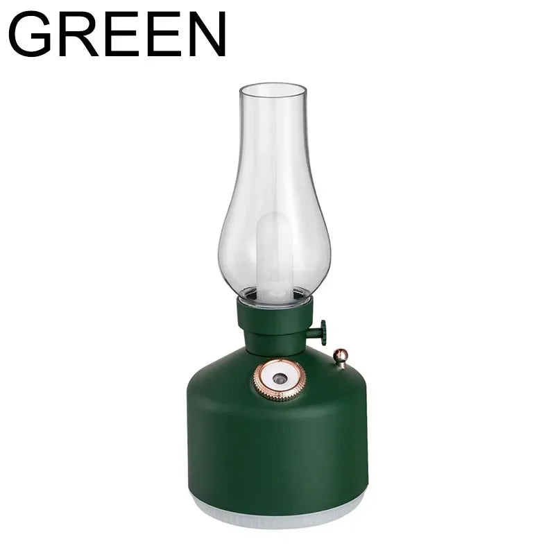Desktop Retro Lamp Air Humidifier USB Rechargeable
