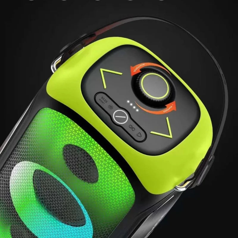 Portable bluetooth speaker with high-power party subwoofer