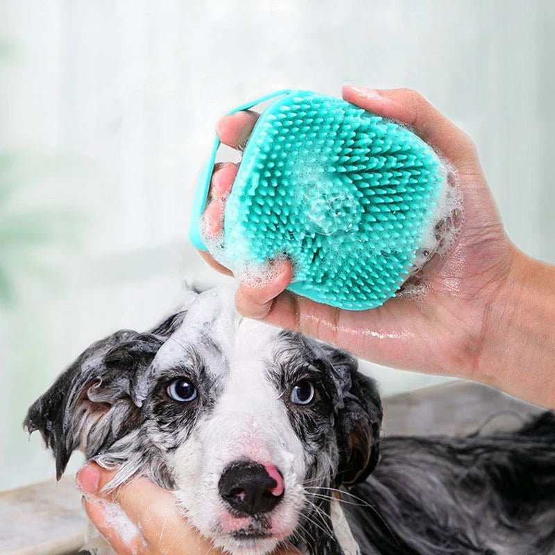 Pet Bathing Soft Silicone Comb Dog Cat Brush